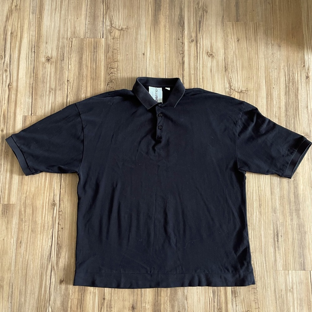 Men’s Oversized Black Polo